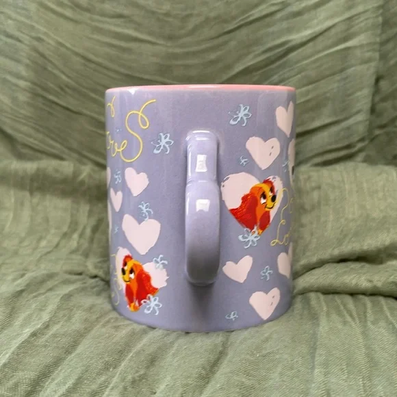 Disney Lady & the Tramp Heart Handle Mug NWT - Picture 4 of 5